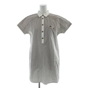 ワンピース 36 白 ホワイト ブラウン /AB OS