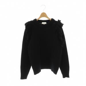 23AW フリンジニット セーター プルオーバー ウール 1 ブラック 黒 11331 /CX OS