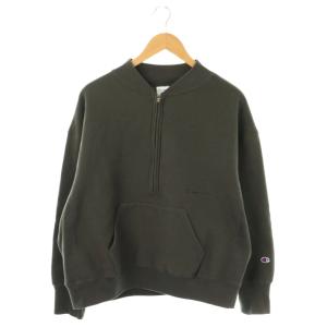 リバースウィーブハーフジップスウェット M グレー