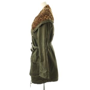 HYSTERIC GLAMOUR ミリタリーコート ジップアップ F カーキ /HK OS