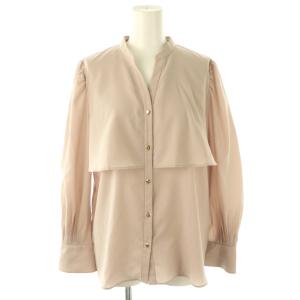 24AW 金ボタンレイヤードブラウス 長袖 1 グレイッシュピンク /HK OS