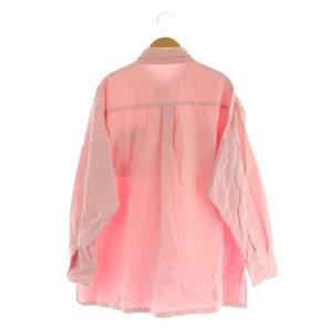 Plage DRY OX WIDE ビッグシャツ 長袖 コットン ピンク /MY OS