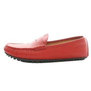 GUCCI GGエンボスレザードライビングシューズ ローファー 5.5 赤 レッド /SS OS