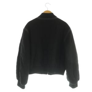 GRACE CONTINENTAL 21AW キルティグショートブルゾン フェイクレザー ジップアップ 38 ブラック /MY OS