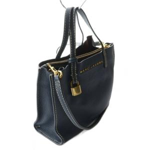 MARC JACOBS ハンドバッグ ショルダー 2WAY ゴールドカラー金具 レザー 紺 ネイビー /AQ OS