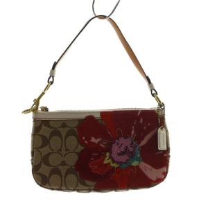 ポピー ハンドバッグ シグネチャー 花柄 ベージュ マルチカラー 6264 /AQ OS
