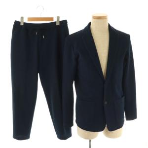 23SS 鹿の子テーラードジャケット パンツ セットアップ スーツ 46 ネイビー /ES OS