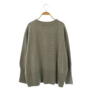 Spick&Span 24AW バルキーヤーンロングリブプルオーバー ニット セーター グレー /DO OS