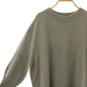 Spick&Span 24AW バルキーヤーンロングリブプルオーバー ニット セーター グレー /DO OS