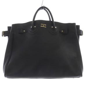 エンボス ベルテッド トートバッグ ブラック