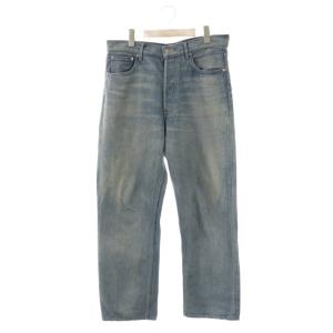 SELVEDGE FADED LIGHT DENIM WIDE PANTS