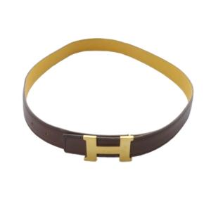 HERMES コンスタンス Hベルト レザー ブラウン B刻印