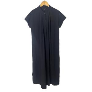 23SSバックプリーツシャツワンピース ワンピース シャツワンピース S ネイビー