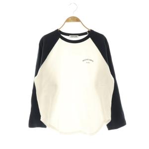 24AW バイカラーラグランロンT Tシャツ 長袖 カットソー コットン F 紺 白 /NR OS