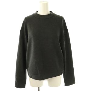 25AW Double Knit N Rib Neck Top プルオーバー ニット セーター 長袖 S