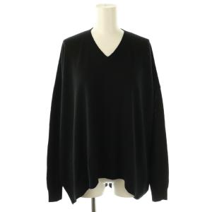V-NECK PULLOVER ニット セーター 長袖 Vネック ウール 38 黒 /NR OS