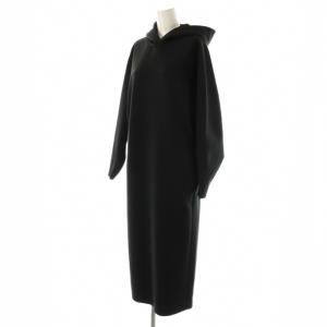 ADORE スキューバージャージワンピース プルオーバー 38 ブラック 黒 フード付き ロング丈 /CX OS