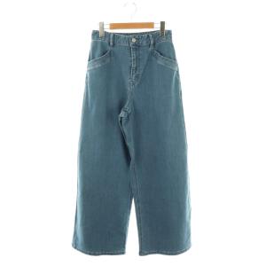 デニムバギーパンツ ワイド ストレッチ 36 ブルー /HK OS