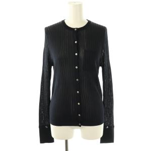 アセテートリブカーディガン ニット 長袖 F ネイビー /HK OS