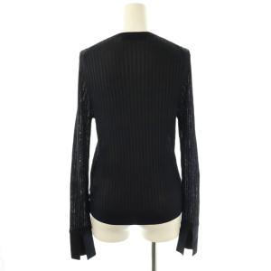 LOUNIE アセテートリブカーディガン ニット 長袖 F ネイビー /HK OS