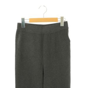 L'Appartement 24AW Rib Knit Pants ニットパンツ イージーパンツ 34 ダークグレー /DF OS