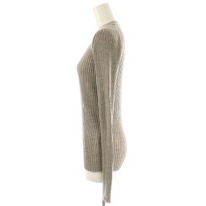 L'Appartement 24AW WIDE RIB CREW NECK KNIT ニット セーター リブ 長袖 グレー /HK
