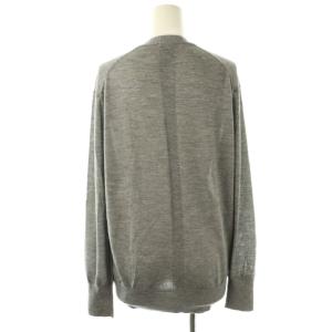 VERMEIL par iena 24AW cashmere silk ニットVネックカーディガン 長袖 薄手 カシミヤ シルク混 グレー