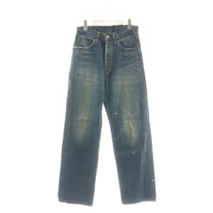 25SS WAP加工 バギーストレートデニムパンツ ジーンズ ペイント加工 28 インディゴ /CX OS