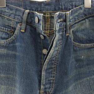 HYSTERIC GLAMOUR 25SS WAP加工 バギーストレートデニムパンツ ジーンズ ペイント加工 28 インディゴ /CX OS