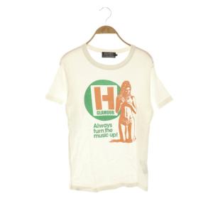 25SS H HOURS Tシャツ カットソー S ホワイト 白 オレンジ グリーン 緑 プリント /CX