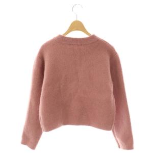 SNIDEL 24AW フォックスファーニットジャケット クロップド F スモークピンク /CX OS