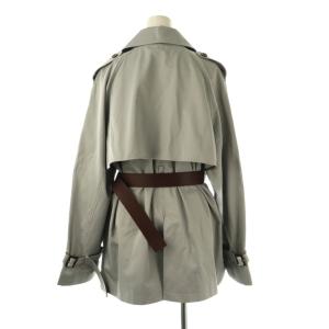 FRAY I.D 25AW レザーベルトショートトレンチコート 1 ライトグレー /DO OS