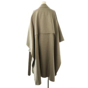 HYKE ウール混トレンチケープコート 2 グレージュ