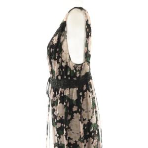 KEITA MARUYAMA フラワーノースリーブワンピース 1 ブラック マルチカラー /DO OS SH