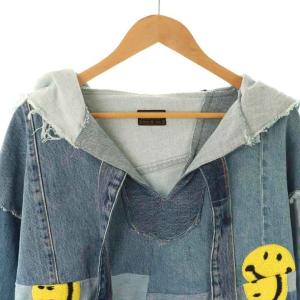 KAPITAL KOUNTRY BAJA デコンストラクテッド パーカー デニム F ブルー イエロー