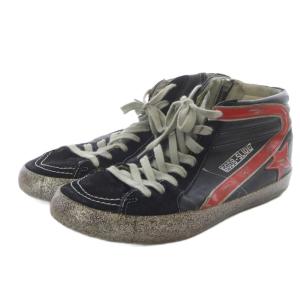 GOLDEN GOOSE SLIDE ハイカットスニーカー 41 黒 ブラック /SR SH