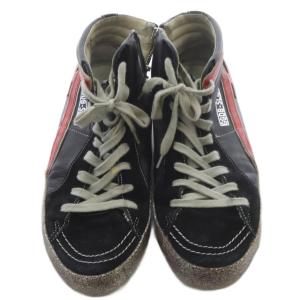 GOLDEN GOOSE SLIDE ハイカットスニーカー 41 黒 ブラック /SR SH