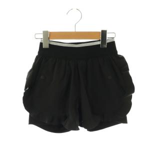 フリルショートパンツ ホットパンツ XS ブラック ホワイト /ES OS