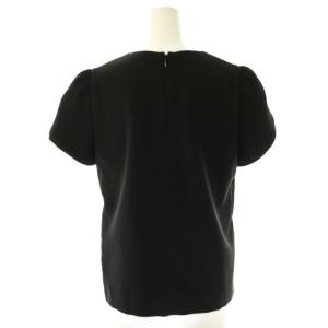 BORDERS at BALCONY 24SS TULIP SLEEVE TOP カットソー 36 ブラック ホワイト /DO OS