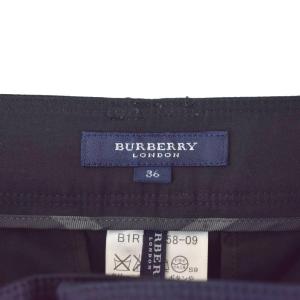 BURBERRY LONDON 裾ジップ パンツ 黒 36 FY