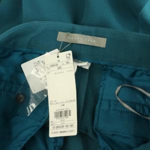 theory luxe CHIC SELOSI ウォッシャブル テーパードパンツ 40 ブルー /MY OS