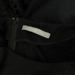 theory luxe ESTA LIGHT PONTE レーススリーブワンピース ロング 長袖 40 ブラック /MY OS