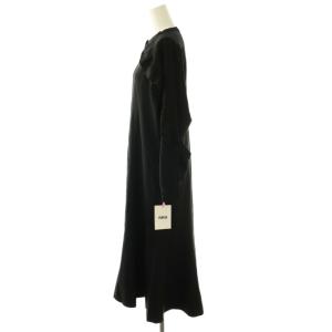 furfur 23SS ラッフルデザインカットワンピース F ブラック /DO OS