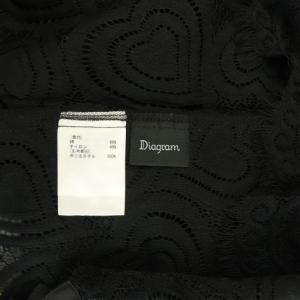Diagram GRACE CONTINENTAL ハートレースブラウス 長袖 36 ブラック /MY OS