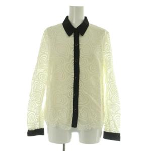 ハートレースブラウス 長袖 36 ホワイト /MY OS