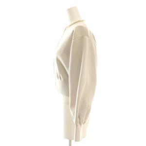 CELFORD パール付きニットブルゾン ニットジャケット 36 ライトベージュ /DF OS