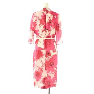 PINKY&DIANNE グラデーションフラワープリントワンピース 38 レッド ピンク マルチカラー /ES OS