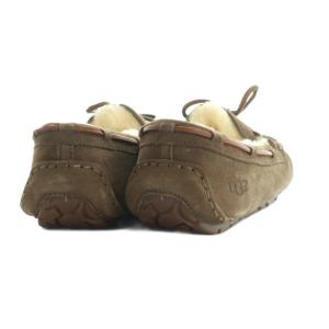 UGG australia モカシンシューズ ボア US8 25.0cm ダークブラウン /MI OS