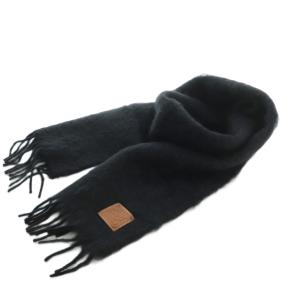 アナグラム 大判ストール マフラー モヘヤ ウール混 黒 ブラック /MI OS OH