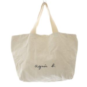 キャンバス トートバッグ ハンドバッグ ロゴ 白 ホワイト /SR